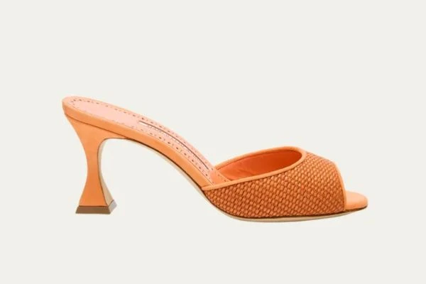 Jadara Woven Peep-Toe Slide Sandals